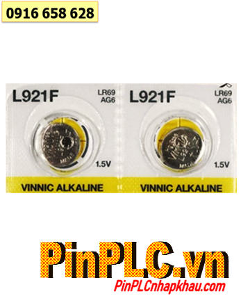 VINNIC L921F, AG6 _Pin cúc áo 1.5v Alkaline VINNIC L921F, AG6, LR69 chính hãng (Giá/ 1viên)
